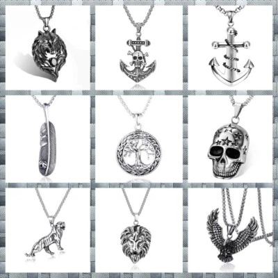 Restposten Schmuck 10 Stk Edelstahl 316 Halsketten Mix Herren Schmuck 60 cm  - Bild 1 von 4