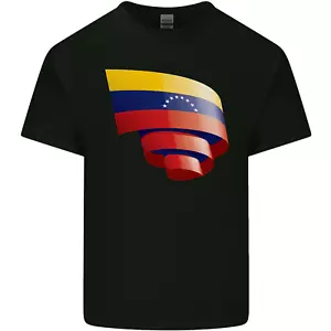 Curled Venezuela Flag Venezuelans Day Football Kids T-Shirt Childrens - Picture 1 of 10