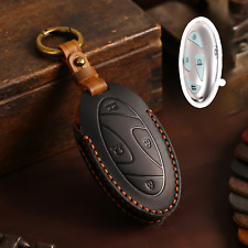 5 Button Leather Car Key Fob Case Cover For Hyundai Grandeur GN7 Kona Ev 2023