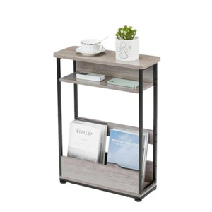 7.1" Narrow Side Table with Magazine Rack 3-Tier for Small Space End Table AU - Picture 1 of 5