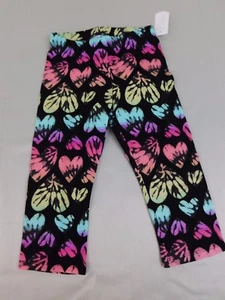 SO Brand Girl's Tye Dye Heart Printed Leggings Size 6 Black Multi Color #6315 - Picture 1 of 4