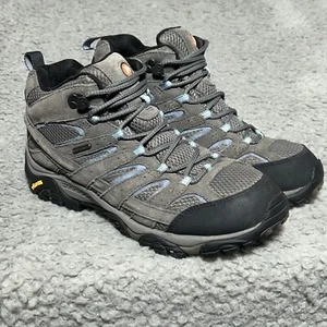 Merrell Moab 2 Mid wasserdichte Wanderschuhe - Damen - Größe 10 - grau blau - Outdoor - Bild 1 von 12