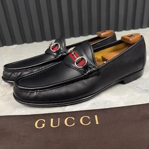 Gucci 1953 Web Horsebit Loafer Black Leather 8.5 G or 9 US or 42.5 EUR - Picture 1 of 22