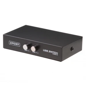 2 Port USB 2.0 Sharing Switcher Adapter Switch Box For PC Scanner Printer - Picture 1 of 6