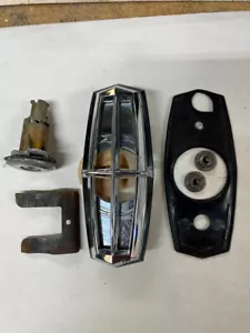 1968 1969 1970 1971 Mark III Trunk lock bezel chrome NICE! No center background - Picture 1 of 6
