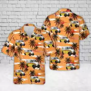 1964 Divco Bordens Milk Truck Hawaiian Shirt - Picture 1 of 2