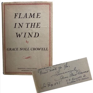 Flame In The Wind Grace Noll Crowell with Inscription and hand written postcard - Bild 1 von 7