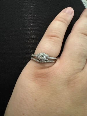 1/2 carat diamond wedding set size 8.25 ring - Image 1 of 4