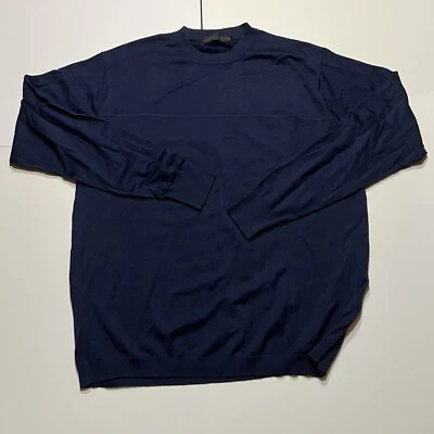 Metropolitan View Men Long Sleeve Sweater Blue Size M Silk Spandex - Image 1 of 4