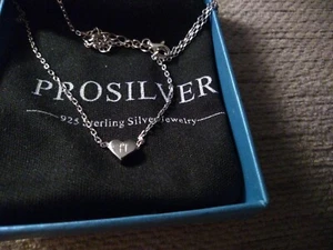 Prosilver 925 heart pendant BNWB . initial H item. Ideal present ! - Picture 1 of 6