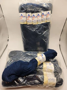 19 skeins Pingouin SUPER CABLE 100% Cotton Yarn Bright Navy color #13, Lot # 018 - Picture 1 of 8