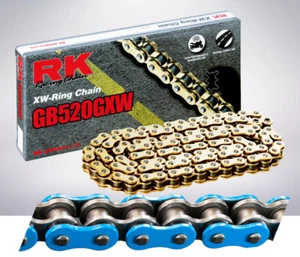 Catena trasmissione moto RK TAKASAGO passo 530 BLU 118 maglie 530GXW - Foto 1 di 1
