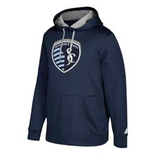 Sporting Kansas City MLS Adidas Men's Navy Blue "Checking" Team Applique Hoodie
