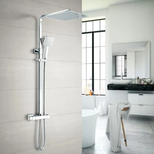 Duschsystem mit Thermostat Duscharmatur Regendusche Duschset Duschsäule Dusche - Bild 1 von 9