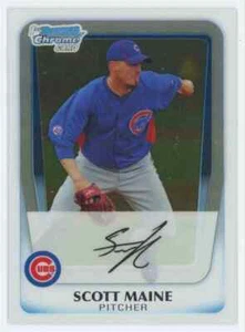 2011 Draft Prospects Scott Maine RC Auto Chicago Cub San Diego Padres #BCP206 - Bild 1 von 2
