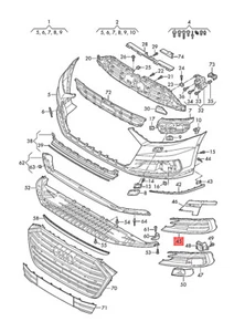 Genuine AUDI A8 S8 quattro 4N2 4N8 Air Guide Grille Black/Chrome 4N0807679A3FZ - Picture 1 of 1