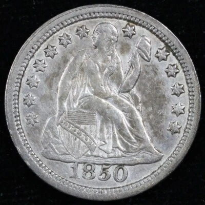1850 10c Seated Liberty Dime - Image 1 of 2