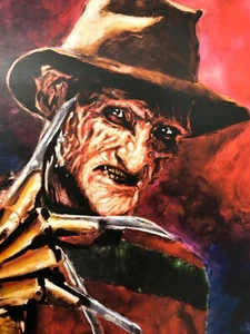 A Nightmare On Elm Street Freddy Krueger Convention Exclusive Poster Rare Signed - Picture 1 of 9