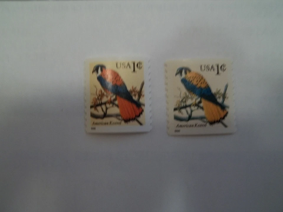 Scott # 3044 ~ 1 centavo American Kestrel Issue, bobina vertical error único  Foto 1 de 1