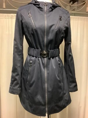 Abrigo ligero con capucha satinado Laundry by Shelli Segal S Foto 1 de 4