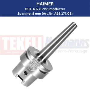 1 x HAIMER HSK-A 63 Alimento retráctil Spann-ø: 8 mm (A63.177.08) - Imagen 1 de 2