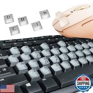 80 PCS Raised Keyboard Stickers with DIY Letter Decals for Nail-Art Typing - Picture 1 of 5
