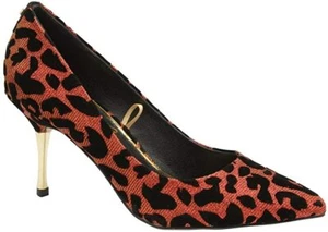 Ravel Ladies Womens Sefton Red Sparkle Leopard Slip On Stiletto Court Shoes 5 38 - Picture 1 of 4