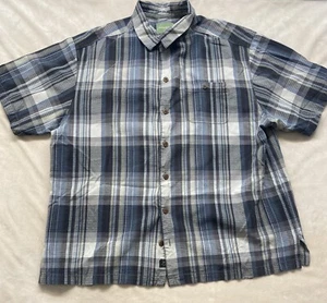 Camisa para hombre Tommy Bahama extra grande azul gris seda con botones - Imagen 1 de 8