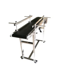 110V PVC Conveyor 47.2"X7.8"X29.5" Electric Transport Machine With 2 Guardrail - Picture 1 of 7