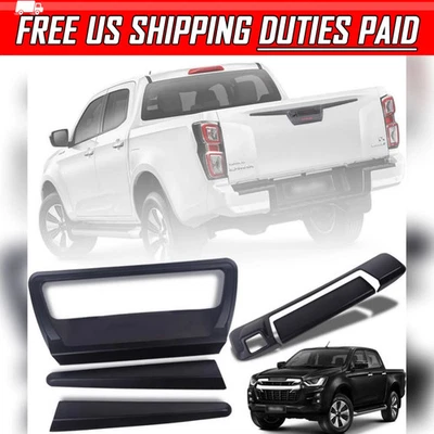 Juego de cubierta de manija de puerta trasera negra para camioneta Isuzu DMAX D-MAX Ute 2020-2021 Foto 1 de 4