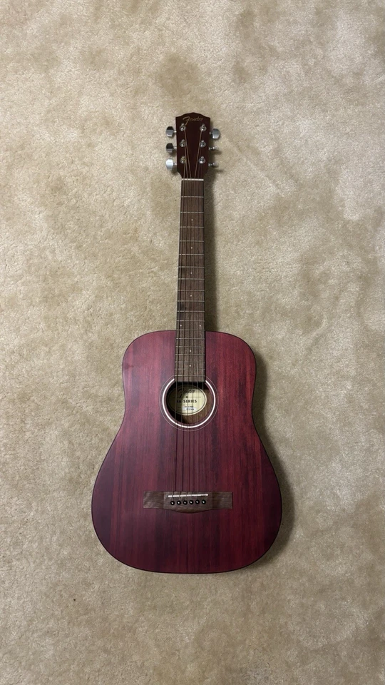 Guitarra acústica Fender Fa 15 escala 3/4 acero color rojo nogal construcción Foto 1 de 4