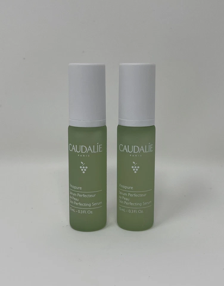 2 X CAUDALIE Vinopure Skin Perfecting Serum 10 mL 0.3oz Travel Mini Pump