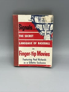 Vtg 1957 Gillette Flip Book. Signals The Secret Language of Baseball. Finger Tip - Picture 1 of 4