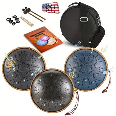 Steel Tongue Drum 12 Inch 15 Notes D Key Panda Balmy Drum Percussion Instrument - Image 1 of 4