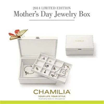 Nuevo en Paquete Joyero Chamilia Edición LTD Cuero Crema Stock Nº 8010-0006, Precio de venta sugerido por el fabricante $50 Foto 1 de 4