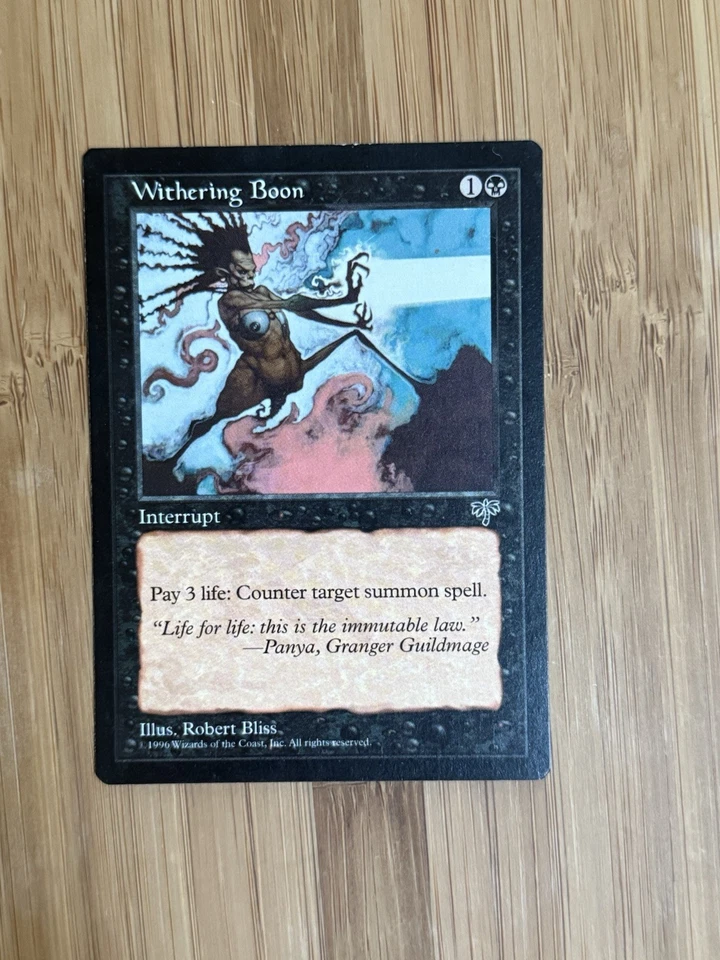 MTG Magic The Gathering Withering Boon Mirage NM - Image 1 of 1