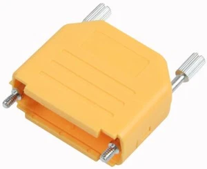 MH CONNECTORS - D-sub Hood, Plastic, Top Entry, Yellow, 15 Way, (DPPK15-Y-K) - Picture 1 of 1