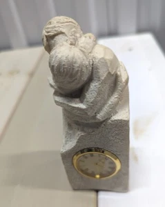 Lovers Couple Embrace Hug In Love Time Clock Sculpture Gift 6" Elegant Old Money - Picture 1 of 14