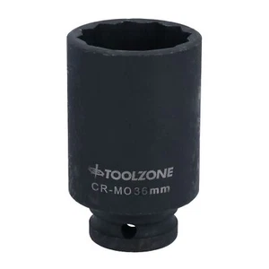 36mm Metric 1/2" Drive Double Deep Impact Socket 12 Sided Single Hex - Picture 1 of 1