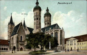NAUMBURG Saale Sachsen-Anhalt ~1910 Strassen Partie am Dom, Kirche, Postkarte - Picture 1 of 2