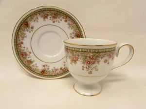 Morning Jewel von Noritake Tasse & Untertasse Irland, mehrfarbiges Blumenband b390/s112 - Bild 1 von 2
