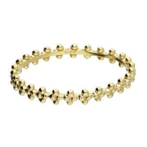 Fancy Thin Band Ring 9ct Yellow Gold Plated Hallmarked British Made Size J - T - Picture 1 of 3