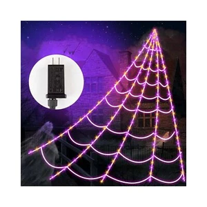 Giant Spider Webs Halloween Decorations - Outdoor Halloween Decor Lights with... - Picture 1 of 8
