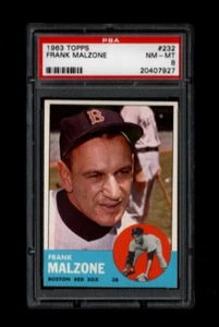 1963 Topps # 232 Frank Malzone PSA 8 NM-MT - Picture 1 of 2