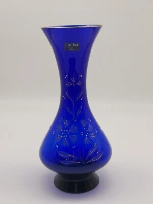 LUCKA Glasvase Kobaltblau - Bild 1 von 4