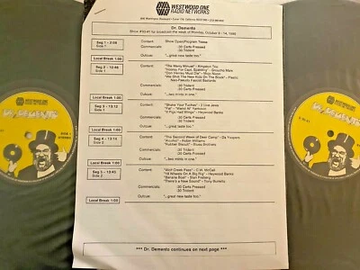 10/14/90 (#90-41)  DR DEMENTO: ROBIN WILLIAMS,BLUES BROS,STAN FREBERG,DETERGENTS - Image 1 of 2