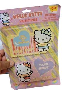 Vintage 2003 Sanrio Hello Kitty Die Cut Valentines New in Sealed Package - Picture 1 of 6