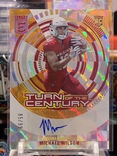2023 Panini Elite MICHAEL WILSON RC Turn of the Century Orange Auto /99 TZ