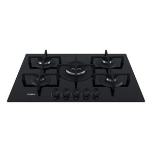 WHIRLPOOL GOA 7523/NB1 PIANO COTTURA IN VETRO 5 FUOCHI IN GHISA NERO - Foto 1 di 6