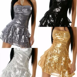 VESTIDO DE FIESTA DE NOCHE LENTEJUELAS _ Talla: S - L __ FRANCIA - Imagen 1 de 10
